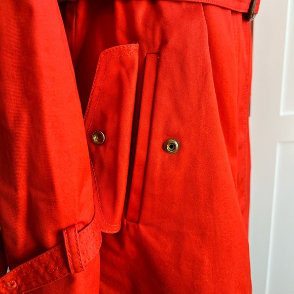 J. Crew Matinee Trench Coat - SIZE 0/MODERN RED - Picture 6 of 14